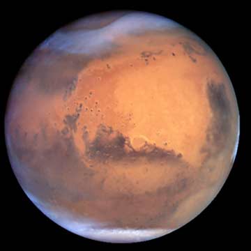Der Mars, aufgenommen mit dem Hubble-Weltraumteleskop