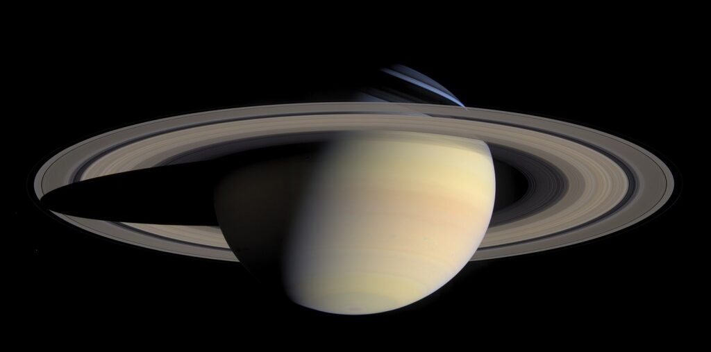 Planet Saturn. Aufnahme von der Cassini-Sonde. Bild: NASA: 