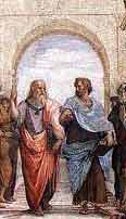 Sokrates und Platon in Raffaels "Schule von Athen"